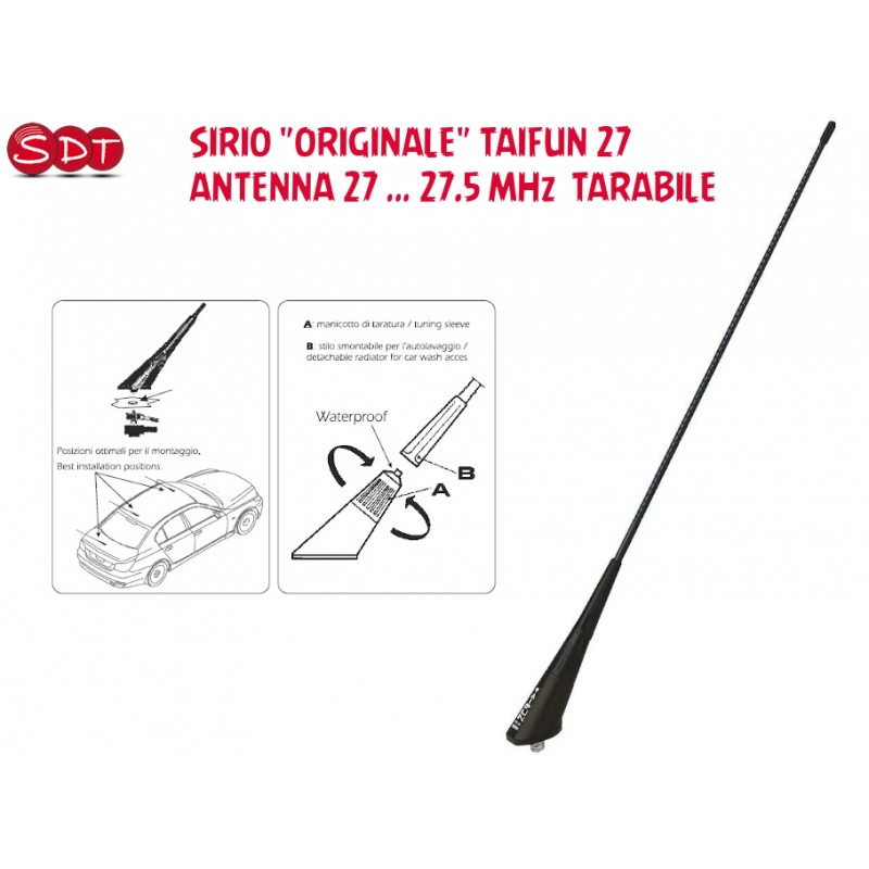SIRIO "ORIGINALE" BOOMERANG 27A ANTENNA 27 MHZ 2728.5 MHz DA BASE O