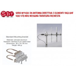 SIRIO WY400-3N ANTENNA DIRETTIVA 3 ELEMENTI YAGI UHF 400-470 MHz NESSUNA TARATURA RICHIESTA