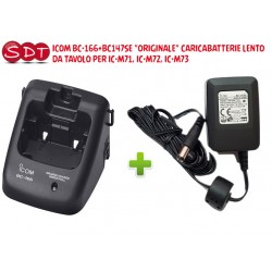 ICOM BC-166+BC-147SE "ORIGINALE" CARICABATTERIE LENTO DA TAVOLO X IC-M71, IC-M72, IC-M73