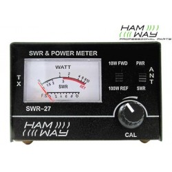 Ham Way SWR-27 ROSMETRO - WATTMETRO 25... 30 Mhz, 10/100 Watt