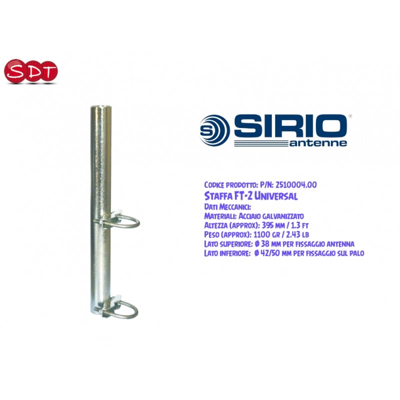 SIRIO STAFFE UNIVERSALI PER INSTALLAZIONE GENERICA