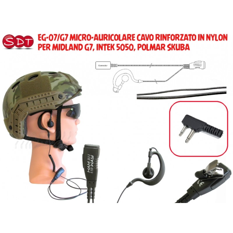 EM-3600G7/5050 MICROFONO/ALTOPARLANTE CON PTT PER MIDLAND G7 E INTEK 5050