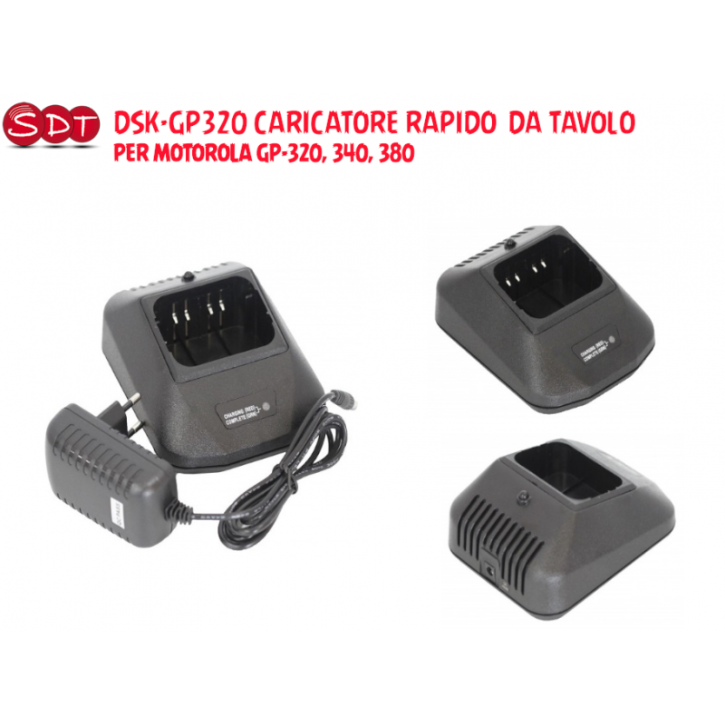 DSK-GP320 CARICATORE RAPIDO DA TAVOLO
PER MOTOROLA GP-320, 340, 380 DSK-GP320 CARICATORE RAPIDO DA TAVOLO
PER MOTOROLA GP-320, 340, 380