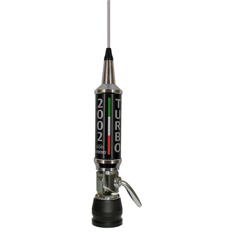 SIRIO PERFORMER TURBO 2002 – Antenna 27 MHz 2000 Watt Per CB E 10m-HAM, Banda 27-30 MHz, Montaggio A Base Caricata