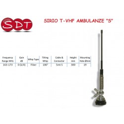 SIRIO T-VHF AMBULANZE ANTENNA VEICOLARE VHF 163-173 MHz 