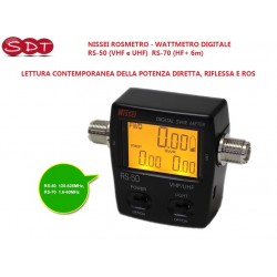 NISSEI ROSMETRO - WATTMETRO DIGITALE RS-50 (VHF e UHF)  RS-70 (HF+ 6m) - LETTURA  POTENZA DIRETTA, RIFLESSA E ROS