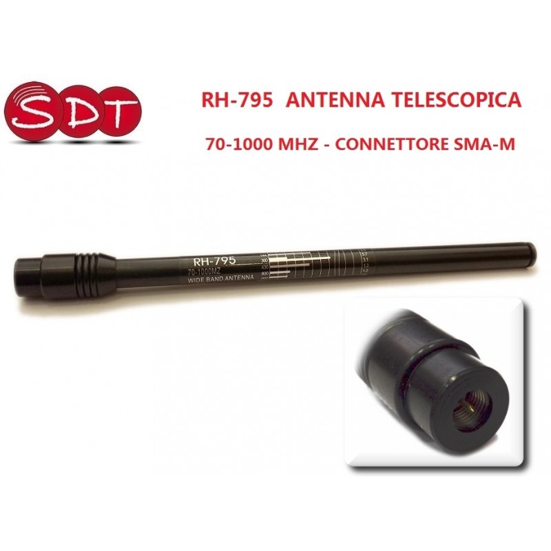 Antenna Base UHF GPU-702A 330-450 MHz - Antenna Per Stazione Radio, Con Connettore PL259, Lunghezza 180 Cm