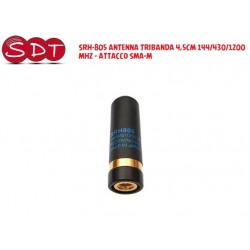 SRH-805 ANTENNA TRIBANDA 4,5CM 144/430/1200 MHZ - ATTACCO SMA-M