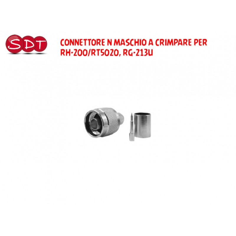 CONNETTORE N MASCHIO A CRIMPARE PER RH-200/RT5020, RG-213U