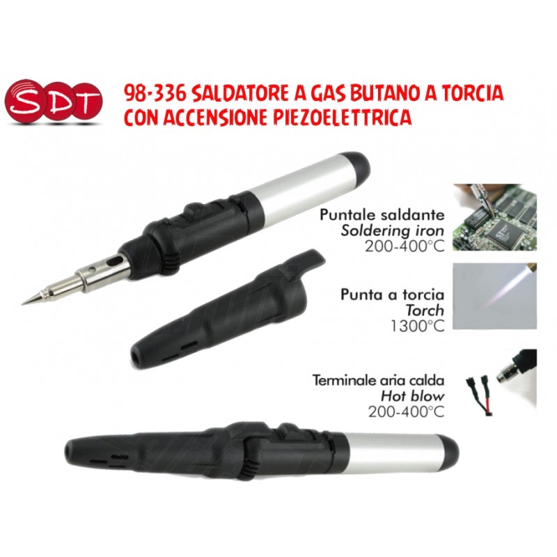 98-336 SALDATORE A GAS BUTANO A TORCIA CON ACCENSIONE PIEZOELETTRICA