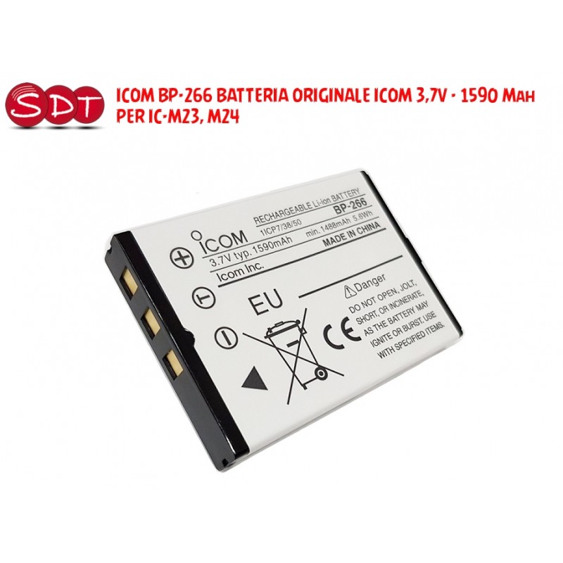 ICOM BP-266 BATTERIA ORIGINALE ICOM 3,7V - 1590 Mah PER IC-M23, M24