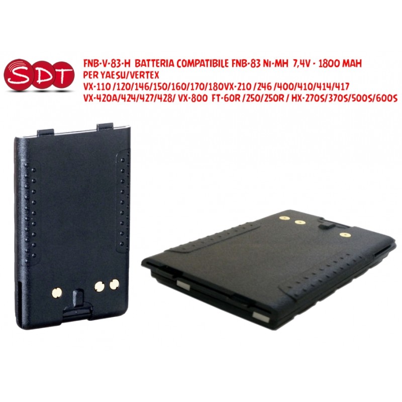 FNB-V-83-H  BATTERIA COMPATIBILE FNB-83 Ni-MH  7,4V - 1800 MAH PER YAESU VX-110/246/400