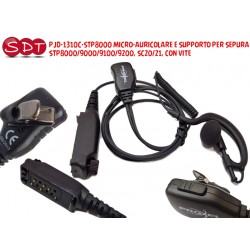 PJD-1307C MICRO-AURICOLARE CON CONNETTORE 2,5mm E SUPPORTO, CAVO SPIRALATO PER MIDLAND/ALAN/BRONDI/INTEK