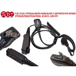 PJD-1310C-STP8000 MICRO-AURICOLARE E SUPPORTO PER SEPURA STP8000/9000/9100/9200, SC20/21, CON VITE