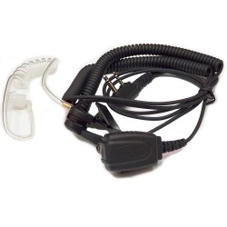 PJD-1307C MICRO-AURICOLARE CON CONNETTORE 2,5mm E SUPPORTO, CAVO SPIRALATO PER MIDLAND/ALAN/BRONDI/INTEK