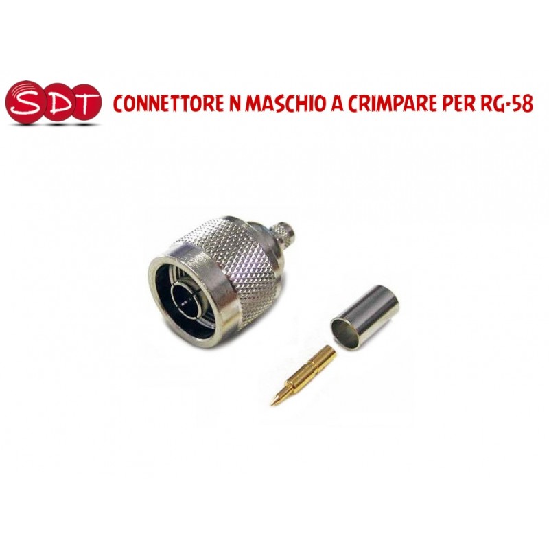 CONNETTORE N MASCHIO A CRIMPARE PER RG-58